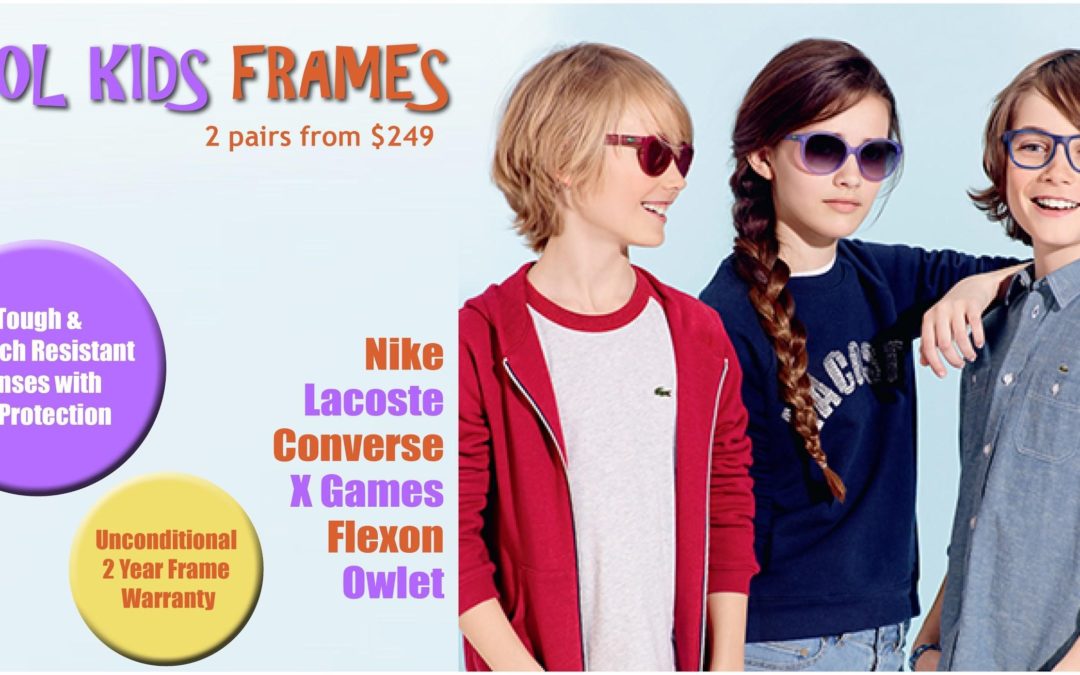 Kool Kids back to school offer: 2 pairs of glasses from $249!