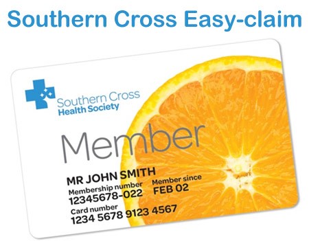 We are now registered with Southern Cross Health Society Easy-claim